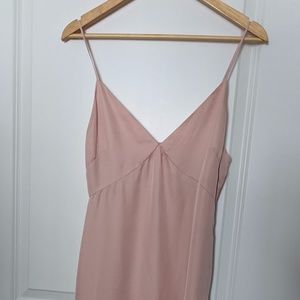 Silk blush midi dress
